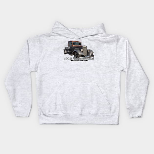 1936 International Harvester C1 Pickup Truck Kids Hoodie by Gestalt Imagery